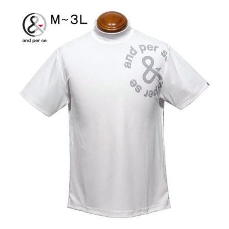 and per se（アンパスィ） アンパシー モックネック半袖シャツ M/L/LL