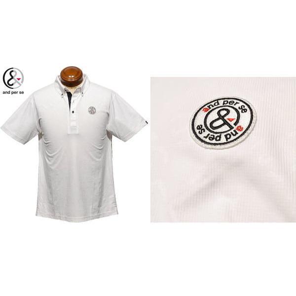 ポロシャツ　新品未使用　and per se and per se（アンパスィ） ポロシャツ 半袖 メンズ ゴルフウェア and