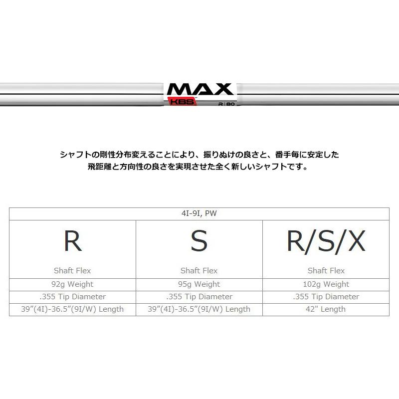 バルド コルサ アイアン 6本組(#5-PW) KBS MAX 80(ジャパンバージョン 
