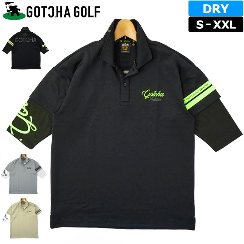 GOTCHA GOLF クーポン有 ガッチャゴルフ メンズ DRY フェイク 