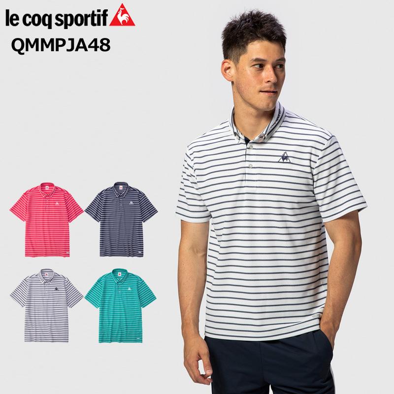 ルコックスポルティフ メンズ 半袖 ボーダー ボタンダウン ポロシャツ 吸汗速乾 Uv Cut Cool Qmmpja48 メール便発送 Le Coq Sportif Lcwrnqmmpja48 サードウェイブ ゴルフ スポーツ 通販 Yahoo ショッピング