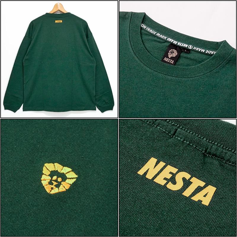 クーポン有 ネスタブランド ドロップショルダー コットン100％ 長袖 Tシャツ 223NB1107 ミニライオン NESTA BRAND 2WF2 ロンT トップス ファッション SEP3｜golf-thirdwave｜08