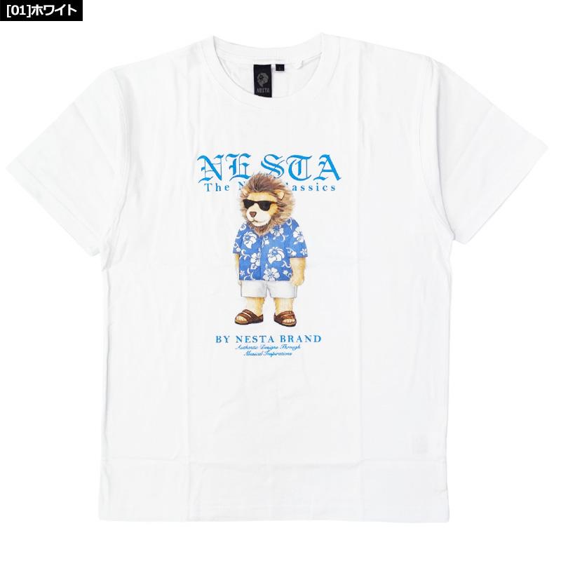 ネスタブランド コットン100％ 半袖 Tシャツ 232NB1047 ネスタライオンプリント NESTA BRAND メール便発送 3SS2 半そで トップス ファッション APR1｜golf-thirdwave｜03