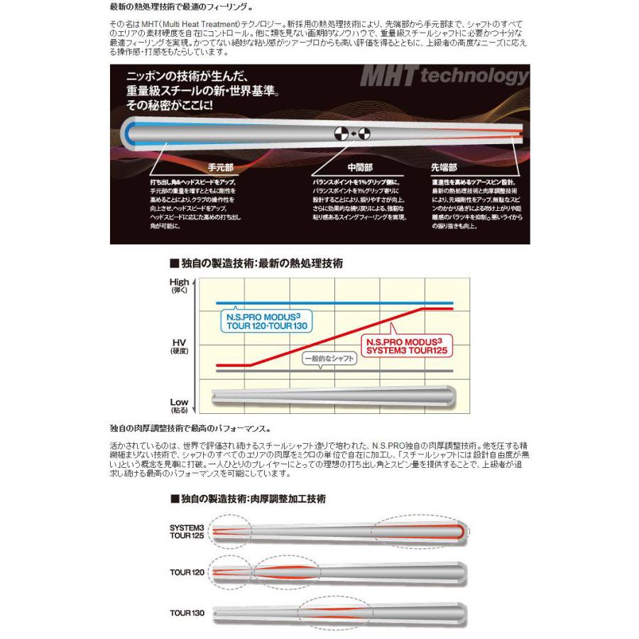 専門店では 日本シャフト モーダス3 システム3 ツアー 125 スチール アイアンシャフト Modus3 System3 Tour  Iron