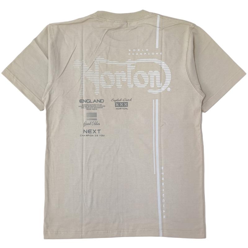 ノートン メンズ 綿100％ クルーネック 半袖Tシャツ 232N1003 リフレクト フェード ロゴ Norton メール便発送 3SS2 半そで シャツ ウェア Tee APR3｜golf-thirdwave｜04