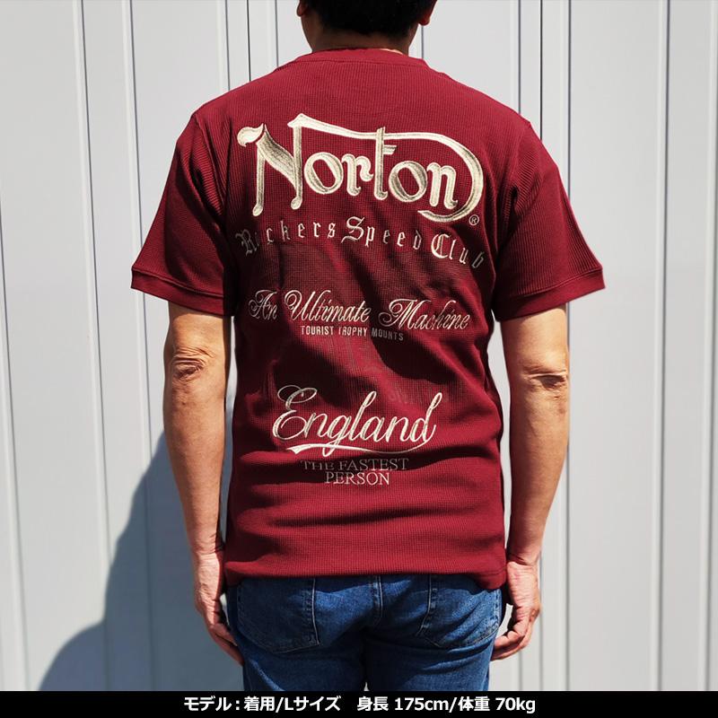 ノートン ワッフル クルーネック 半袖 Tシャツ ロゴ刺繍 Vガゼット 232N1009 Norton 3SS2 シャツ ウェア トップス メンズ ファッション カジュアル APR2｜golf-thirdwave｜10