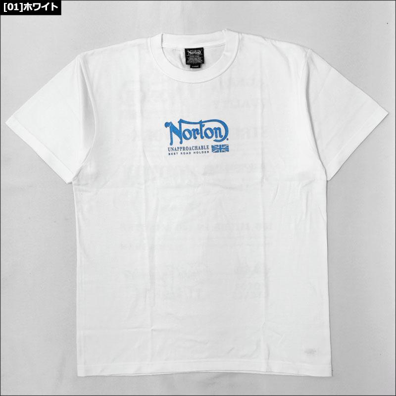 クーポン有 ノートン メンズ 綿100％ 半袖 Tシャツ 232N1037 メタル レーシング TTモデル Norton メール便発送 3SS2 半そで ウェア Tee ファッション JUL1｜golf-thirdwave｜03