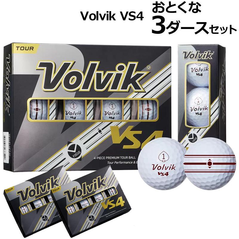 Volvik ボルビック VS4 ゴルフボール 3ダース(36個)セット 4ピース