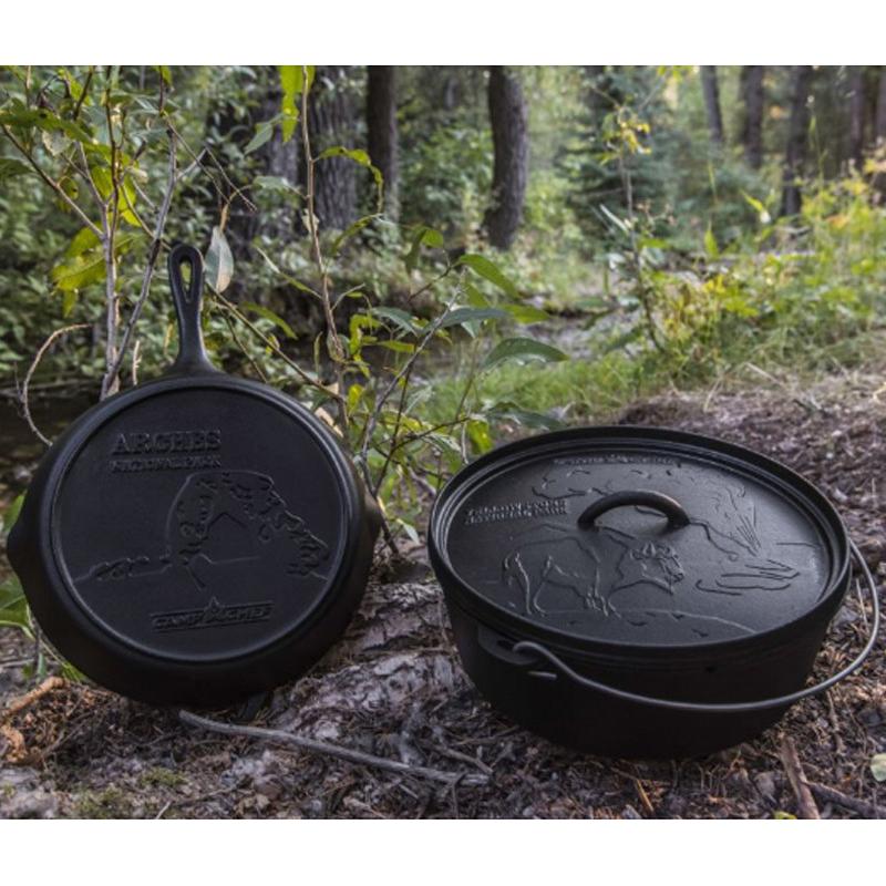 クーポン有 キャンプシェフ ダッチオーブン & スキレット セット 12インチ(30.5cm) Camp Chef Cast Iron Set フライパン JUN3 JUL1｜golf-thirdwave｜03