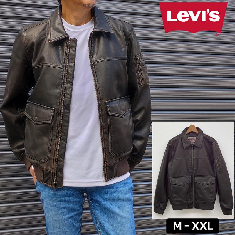 Levi's リーバイス メンズ MA-1スタイル レザージャケット A7753 Levi's リーバイス メンズ MA-1スタイル レザージャケット A7753