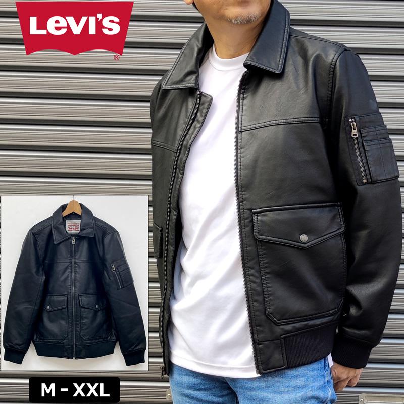 Levi's リーバイス メンズ MA-1スタイル レザージャケット A7753 Levi's リーバイス メンズ MA-1スタイル レザージャケット A7753