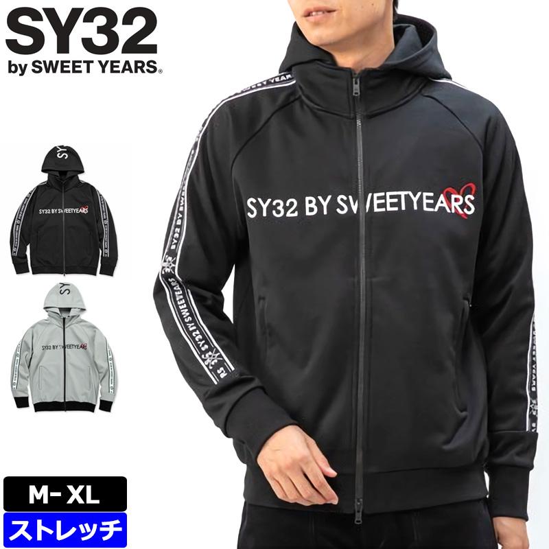 SY32 by SWEET YEARS GOLF メンズ フルジップ フード付き 長袖パーカー 