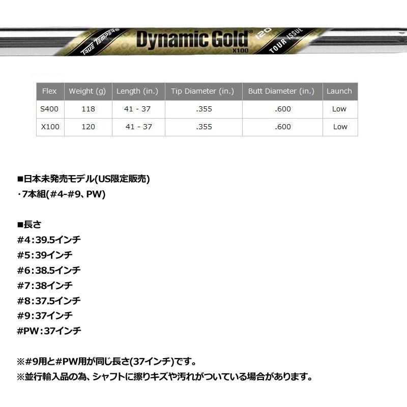 日本未発売 Dynamic Gold 120 TOUR ISSUE アイアン用 スチール
