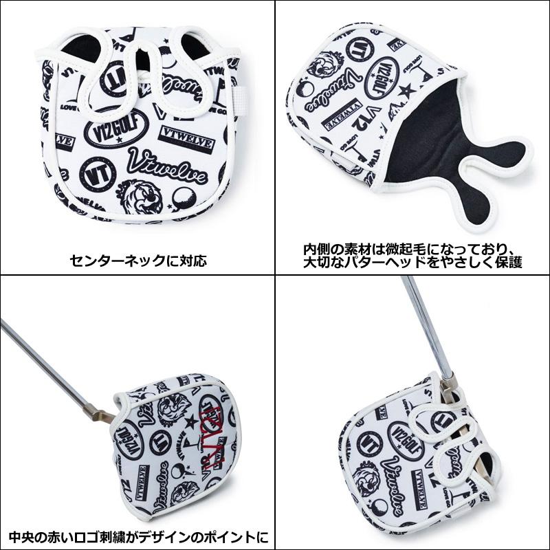 V12 ゴルフ ヴィ・トゥエルヴ パターカバー マレット用 VARIOUS PUTTER V122210-AC22 2SS2 ゴルフ用品 ヘッドカバー V12GOLF JAN3｜golf-thirdwave｜03