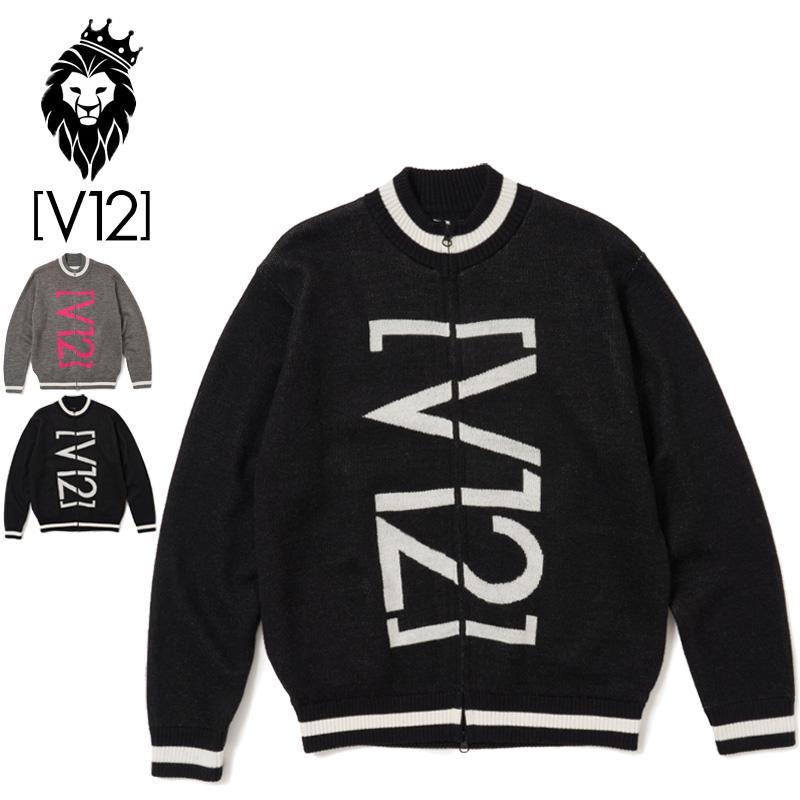 V12 ゴルフ ヴィ・トゥエルヴ メンズ フルジップ ニット ジャケット  