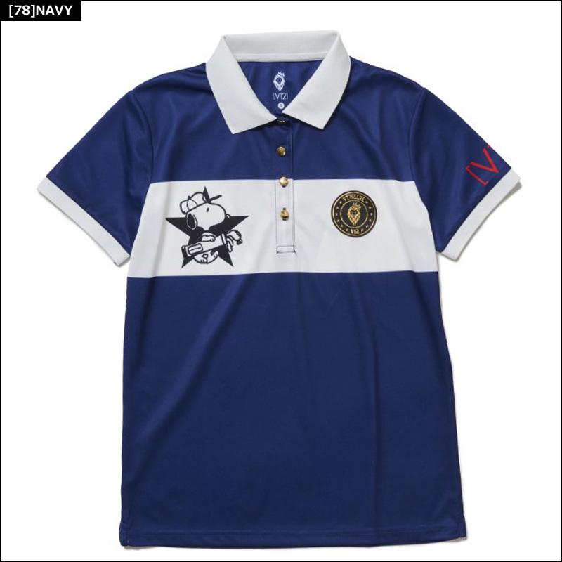 V12 ゴルフ レディース 半袖 ポロシャツ NO.V POLO スヌーピー V122112 
