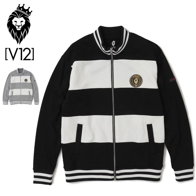 V12 ゴルフ メンズ 裏起毛 スウェット ジャケット SWEAT BORDER TOP  