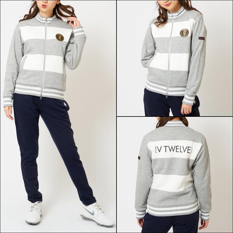 V12 ゴルフ レディース 裏起毛 スウェット ジャケット