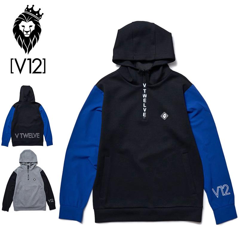 ○特別価格○ V12 ゴルフ メンズ 長袖 ハーフジップ パーカー HALF