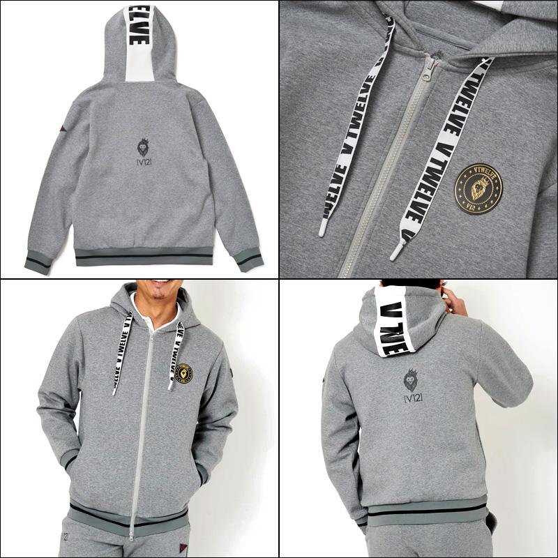 クーポン有 V12 ゴルフ メンズ フルジップ 長袖パーカー LOGO CORD F/Z  