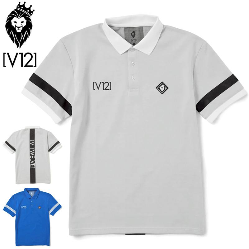 V12 ゴルフ 2023 メンズ 半袖 ポロシャツ JACQUARD VERTICAL POLO V122310-PL17 ヴィ・トゥエルヴ