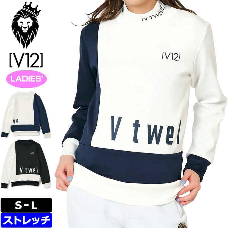 V12 クーポン有 ゴルフ レディース 長袖 スウェット MATTO CREW 