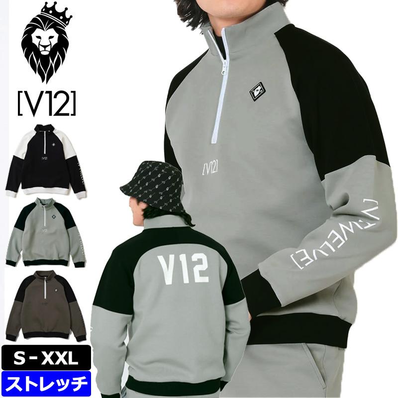 V12 ゴルフ 2024 メンズ ハーフジップ ジャケット スウェット SW HZ 