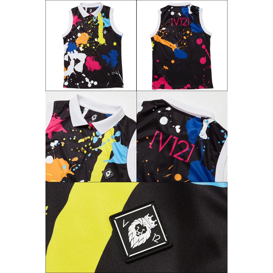 V12 ゴルフ ポロシャツ スター星 黒 灰色 XL V12 ゴルフ ポロシャツ