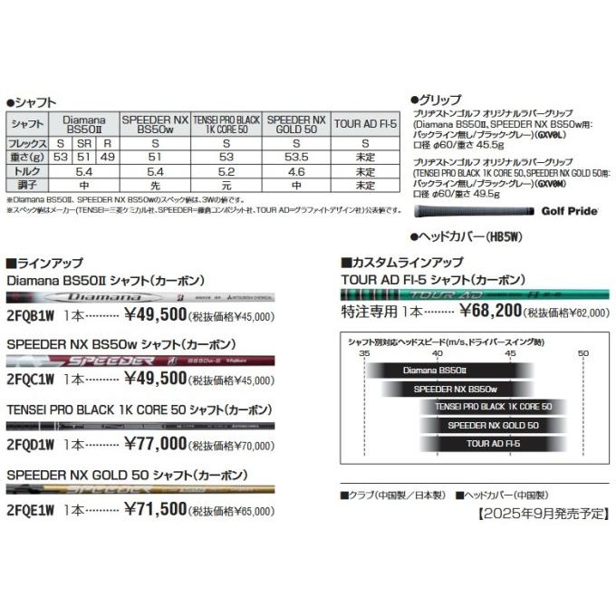 ブリヂストン BX2 HT フェアウェイウッド BRIDGESTONE BX2HT FW GOLF CLUB ゴルフ クラブ メンズ 2026モデル_2