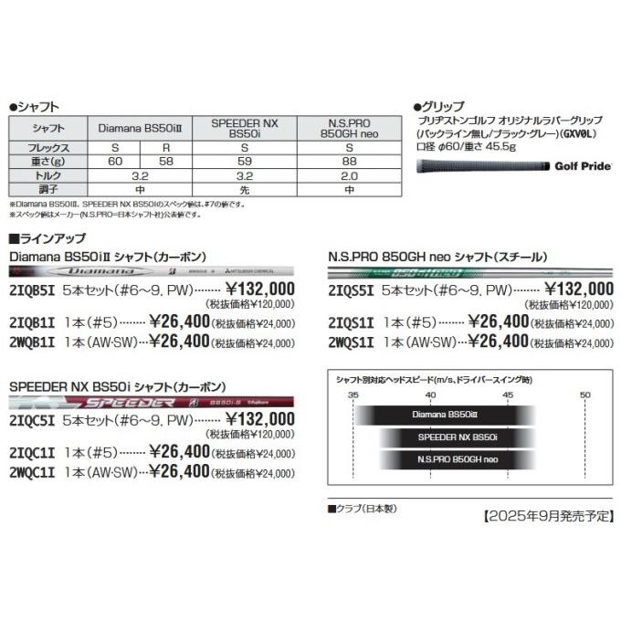 B Series ブリヂストン BX2 HT アイアン5本セット(6〜PW) BRIDGESTONE