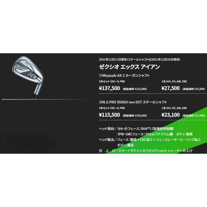 XXIO X ダンロップ ゼクシオ エックス アイアン7本セット（6〜SW）N.S.