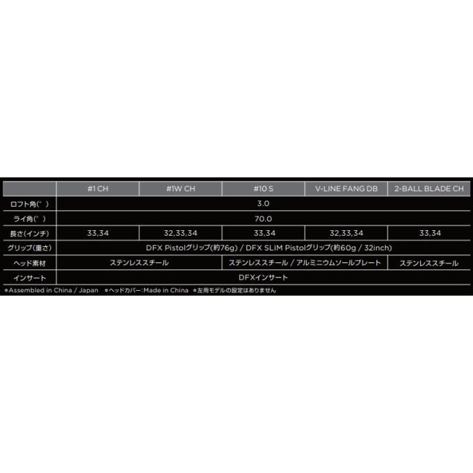 DFX オデッセイ BY ODYSSEY V-LINE FANG DB パター Odyssey V-ライン