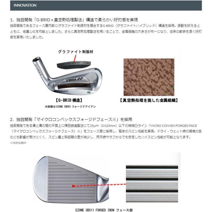 YONEX EZONE CB511 FORGED アイアンセット EZONE ヨネックス CB 511 FORGED アイアン N.S.PRO ZELOS8 シャフト 4