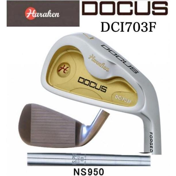 【HARAKEN】 ハラケン DOCUS ドゥーカス DCI703F GOLD アイアン 6本セット(5-P) NSPRO 950GH シャフト｜golf20c