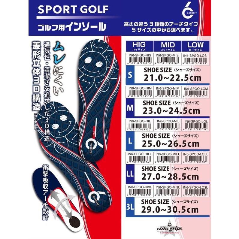 elitegrip エリートグリップ ゴルフ用インソール 　insole 　※税別1万円以上で送料無料（北海道・沖縄税別1万5千円以上）_4