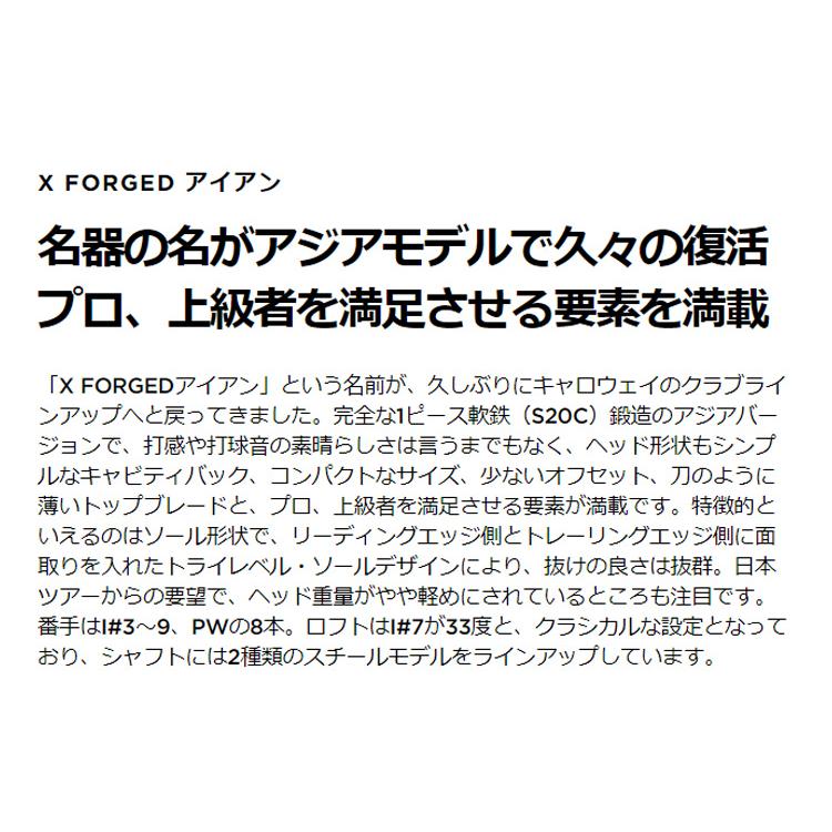 (特注 納期2-4週) キャロウェイ エックス フォージド(X-FORGED) アイアン単品(#3,#4) N.S.PRO750GH-neo(ネオ) シャフト 2024年モデル(日本正規品)｜golf7｜03
