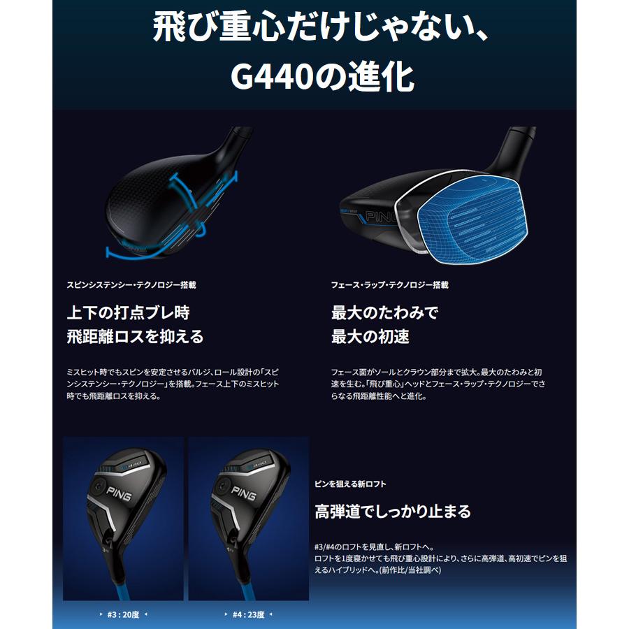 PING（ピン） (特注 納期2-4週) ピンゴルフ G440 ハイブリッド ツアー