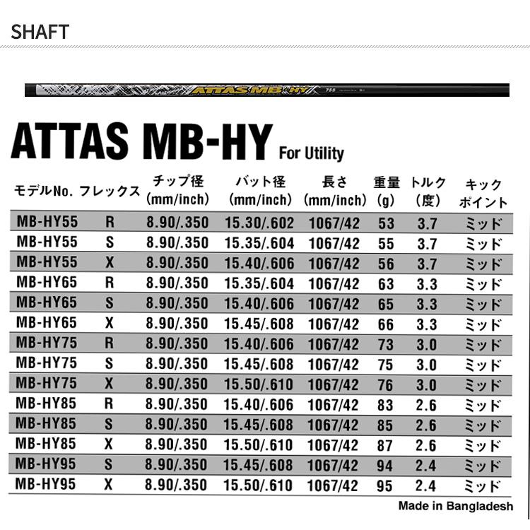 (特注 納期3-5週) プロギア LS ユーティリティ ATTAS(アッタス) MB HY シャフト 2023年モデル (日本正規品)｜golf7｜07