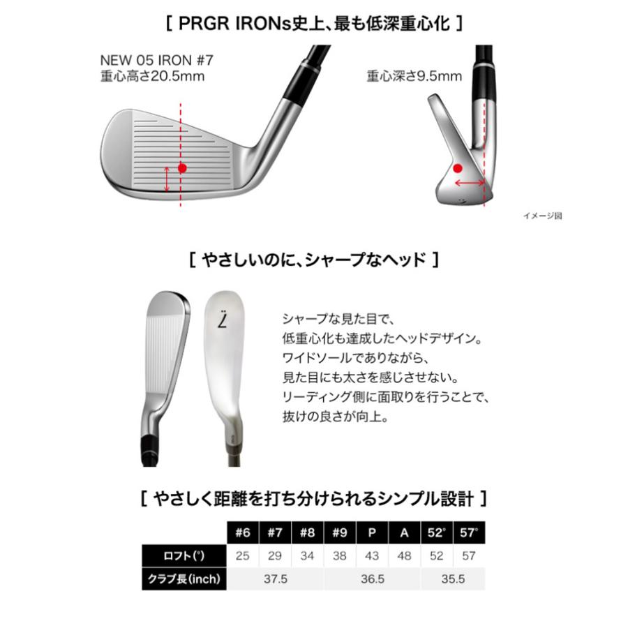 特注 納期2-4週) プロギア 05アイアンセット(#7-9,Pw,Awの5本 