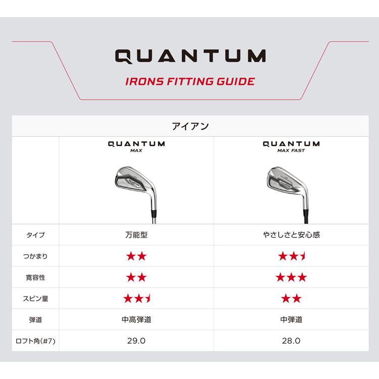 (特注 納期2-4週) キャロウェイ クアンタム(QUANTUM) MAX-FAST アイアンセット(5本 #7-9,Pw,Aw) N.S.PRO-Zelos8(ゼロス8) シャフト 2026年モデル(日_6