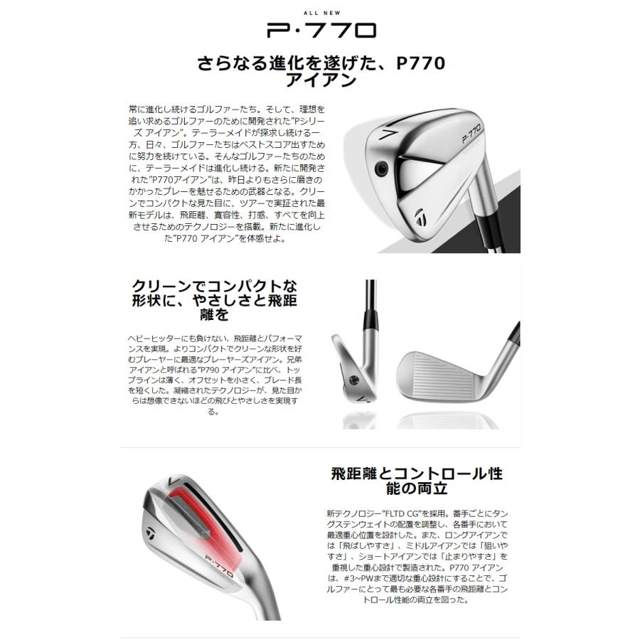 TaylorMade（テーラーメイド） (特注完成品) P770(23) アイアンセット
