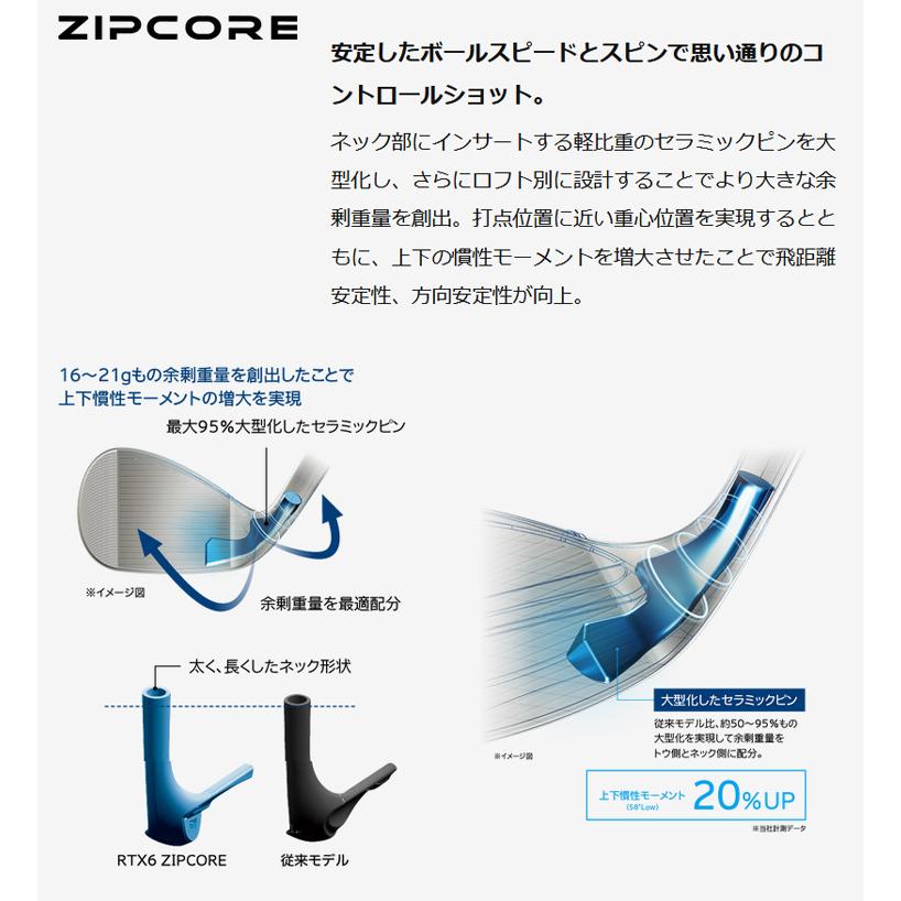ダンロップ(DUNLOP) クリーブランドゴルフ RTX6 ZIPCORE ツアーサテン ウエッジ N.S.PRO950GH-neo(ネオ) シャフト メンズ 2023年モデル(日本正規品)｜golf7｜05