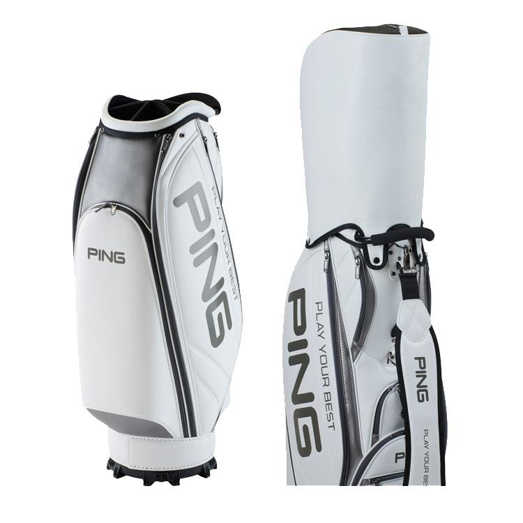 PING  ピン キャディバッグ　ゴルフバッグ　9インチ　メンズ PING キャディバッグ ピン CB-C202 メンズ ホワイト/ネイビー