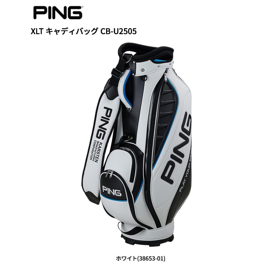 PING ピン 未使用 キャディバッグ ホワイト、ネイビー PING（ピン） ピンゴルフ XLT エクストラライト キャディバッグ CB