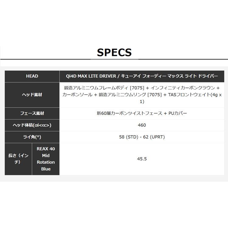 Qi4D テーラーメイド(TaylorMade) MAX LITE ドライバー REAX 40 Mid