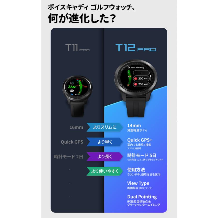 VOICE CADDIE（ボイスキャディ） T12PRO 腕時計型ゴルフ用GPS距離計