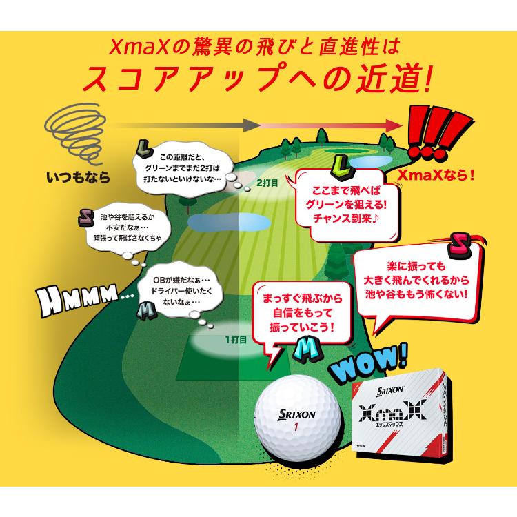 【2ダースセット】ダンロップ スリクソン XMAX(エックスマックス) ゴルフボール 2ダース(24球) 2024年 日本正規品｜golf7｜05