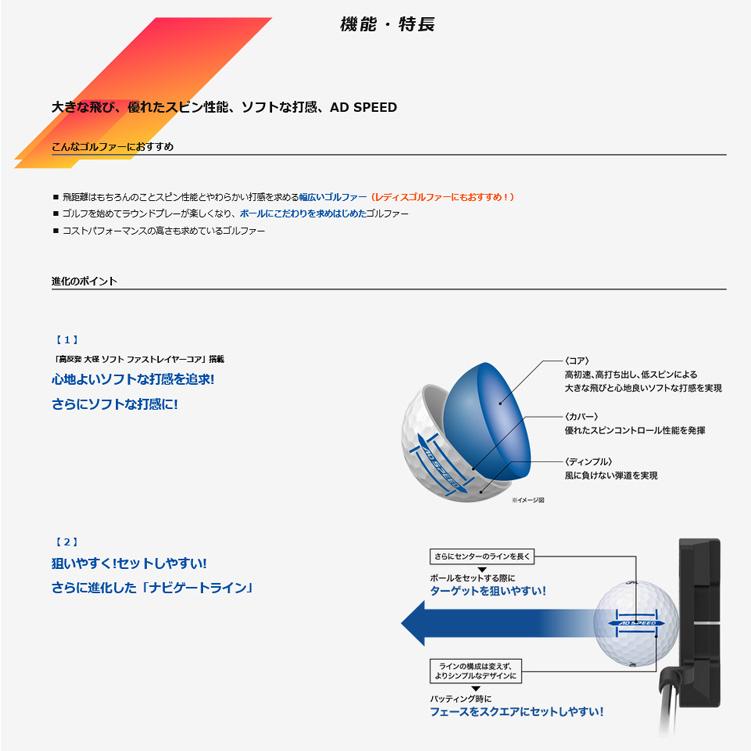 SRIXON ダンロップ スリクソン AD SPEED 3 ゴルフボール 1ダース SRIXON ダンロップ スリクソン AD SPEED 3 ゴルフボール 1ダース