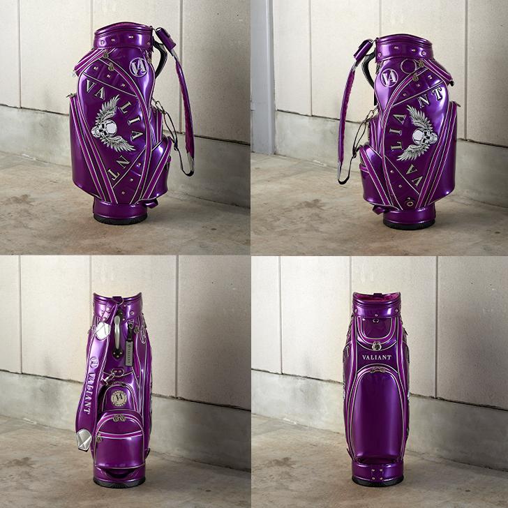 サンプル VALIANTゴルフ スカル 限定キャディバッグ BK×GY シェリフ