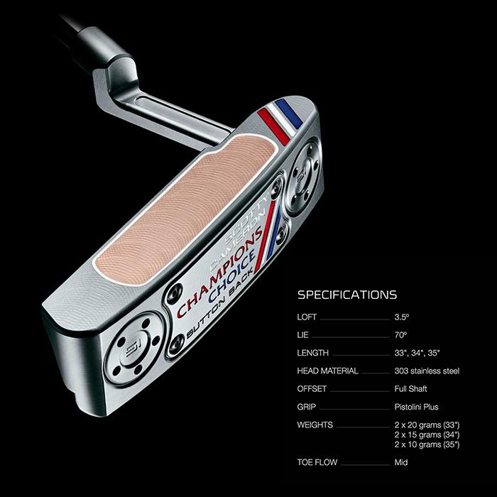 スコッティキャメロン チャンピオンズ チョイス ボタンバック ニューポート プラス 2023 限定 パター ScottyCameron Champion Choice Button Back NEWPORT Plus｜golfaholics｜05